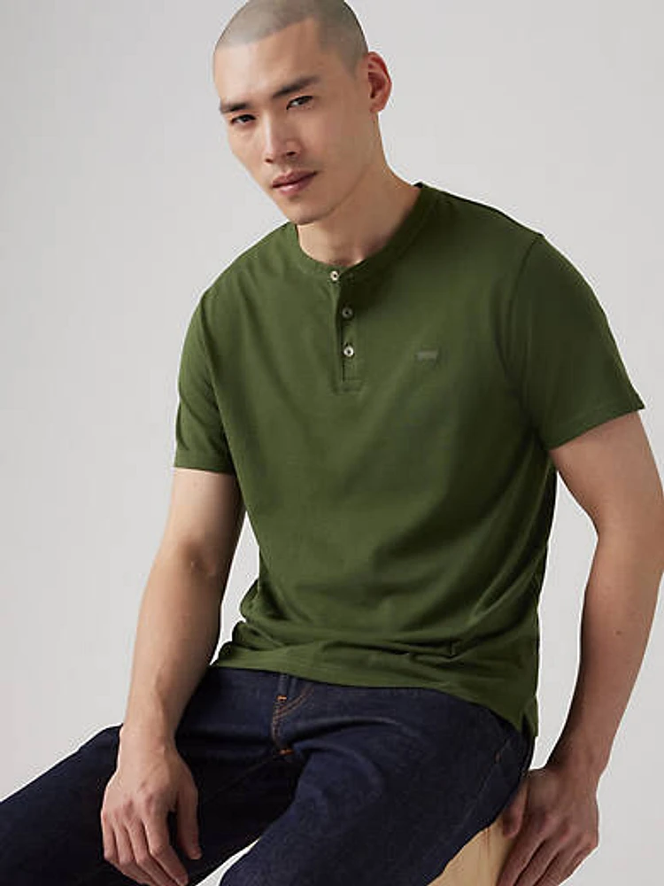 Housemark Short Sleeve Henley Shirt