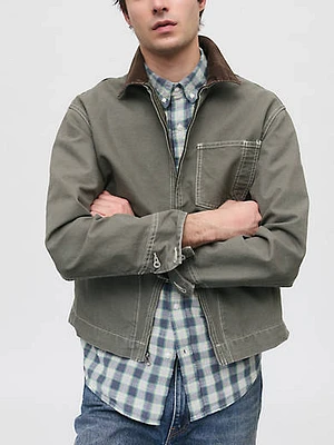 Full-Zip Mechanic Trucker Jacket