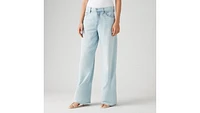 XL Baggy Straight Linen+ Denim Women's Jeans