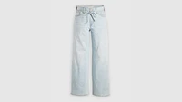 XL Baggy Straight Linen+ Denim Women's Jeans