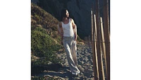 XL Baggy Straight Linen Blend Women's Pants