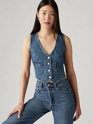 Tailored Denim Vest