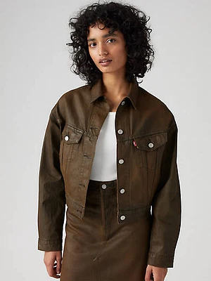 Shrunken '90s Coated Trucker Jacket