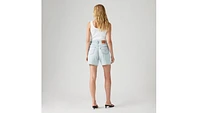 High Rise Baggy Linen+ Denim Lightweight Women's Shorts