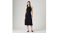 High Rise A-Line Deconstructed Skirt