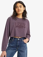 Cropped Long Sleeve Football T-Shirt