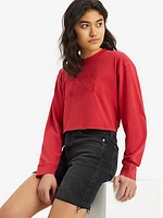 Cropped Long Sleeve Football T-Shirt