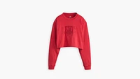 Cropped Long Sleeve Football T-Shirt