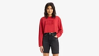 Cropped Long Sleeve Football T-Shirt