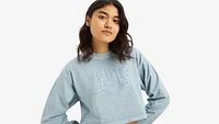 Cropped Long Sleeve Football T-Shirt