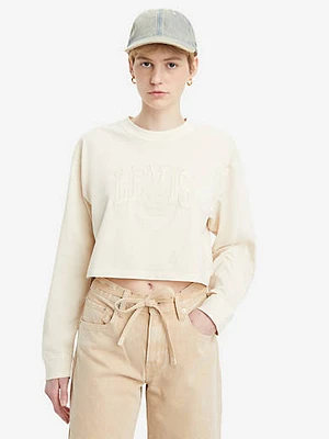 Cropped Long Sleeve Football T-Shirt