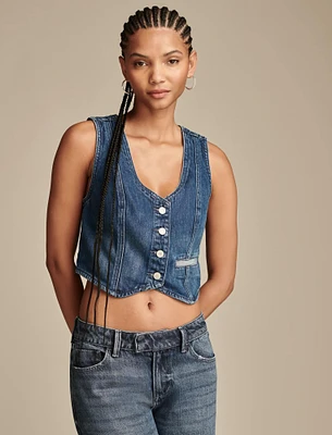 LUCKY TAILORED DENIM VEST