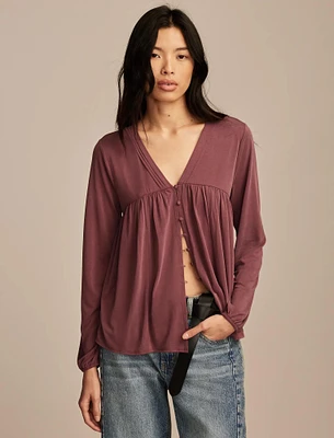 SANDWASH BUTTON FRONT BLOUSE