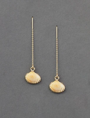 SHELL THREADER EARRING