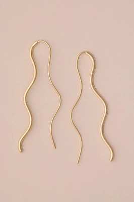 WAVY THREADER EARRING