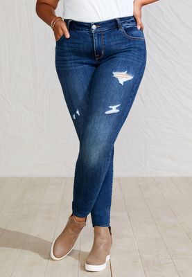 Plus m jeans by maurices™ Mid Rise Ripped Jegging