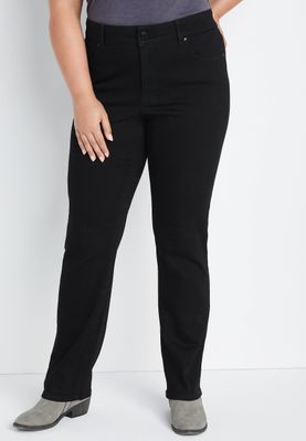 Plus m jeans by maurices™ Everflex™ Black Straight High Rise Jean