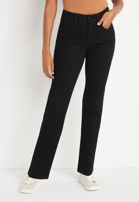 m jeans by maurices™ Everflex™ Straight High Rise Black Jean