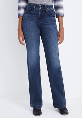 Silver Jeans Co.® Avery Wide Leg Curvy High Rise Double Button Jean