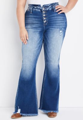 Plus KanCan™ Flare High Rise Button Fly Jean