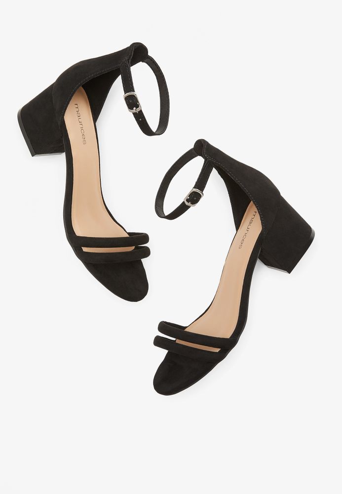 Kate Faux Suede Black Heel