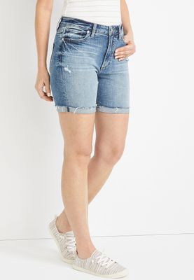 Silver Jeans Co.® Sure Thing High Rise 6.5in Rolled Hem Bermuda Short