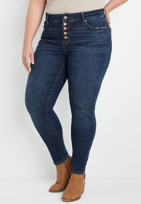 Plus edgely™ Super Skinny High Rise Button Fly Jean