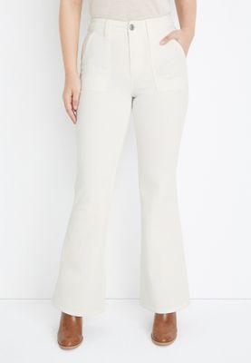 m jeans by maurices™ White Flare High Rise Jean