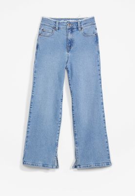 Girls High Rise Wide Leg Jeans