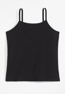 Girls Solid High Neck Cami