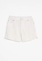 Girls High Rise White 4in Shorts