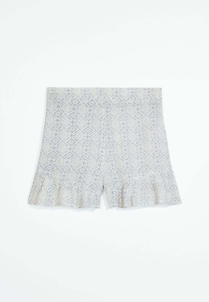 Girls Printed Ruffle Shorts