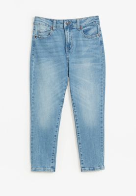 Girls High Rise Cropped Skinny Jeans