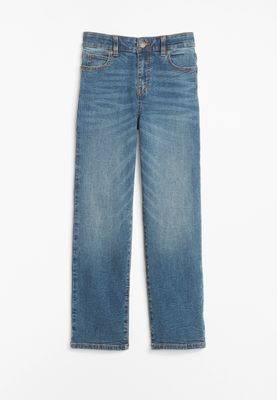 Girls High Rise Straight Jeans