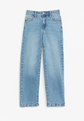 Girls High Rise Straight Jeans