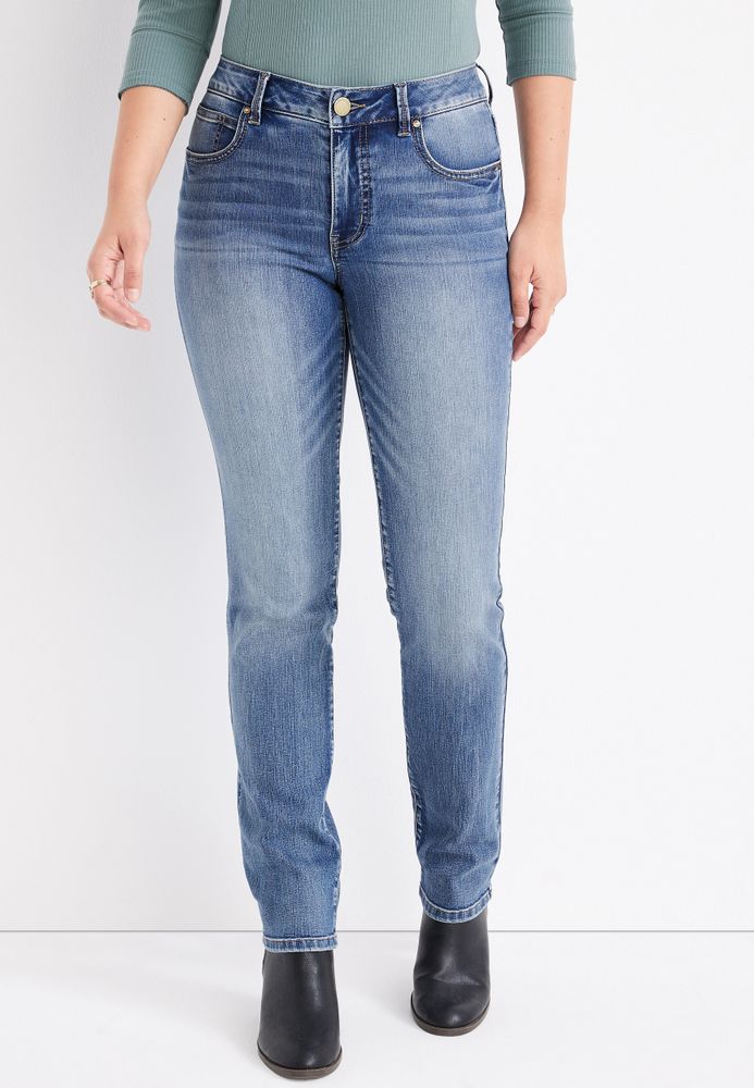 m jeans by maurices™ Everflex™ Straight Mid Rise Jean