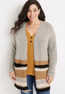 Striped Oversized Cardigan | Mall 