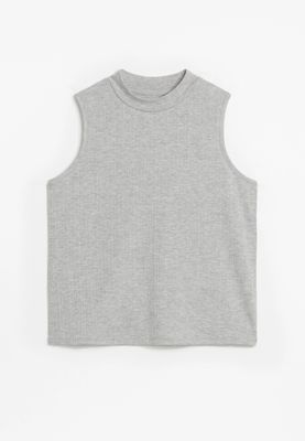 Girls Ribbed Mock Neck Tank Top