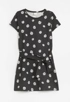 Girls Tie Front French Terry Skater Dress