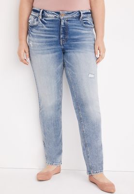 Plus edgely™ Loose Straight Super High Rise Ripped Jean