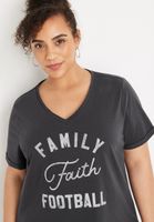 Plus Family Faith Football Graphic Tee