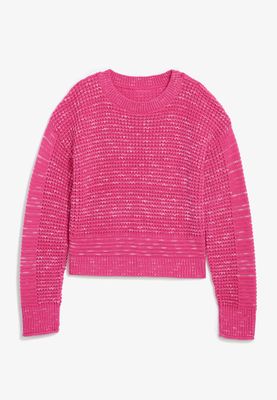 Girls Waffle Knit Sweater