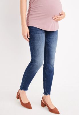 edgely™ Super Skinny Over The Bump Maternity Ripped Jean