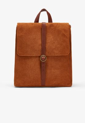 Brown Corduroy Backpack