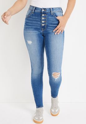 m jeans by maurices™ High Rise Button Fly Jegging