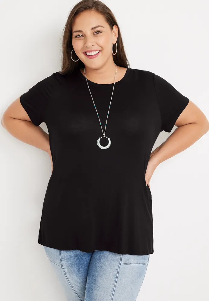 Plus Size 24/7 Flawless Solid Tunic Tee - Size 4X