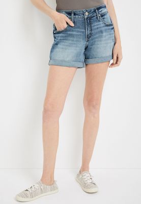 Silver Jeans Co.® Boyfriend Mid Rise Cuffed Hem 4.5in Short