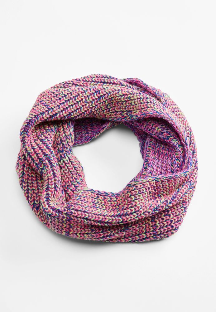 Girls Multicolor Striped Infinity Scarf