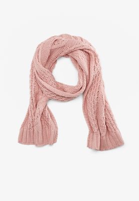 Girls Cable Knit Scarf