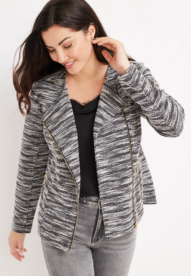 Petite Textured Sweater Jacket